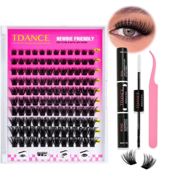 NEW (3) TDANCE Magic Volume Lash Clusters Extensions Kit 8-18mm Length D Curl - Picture 1 of 5
